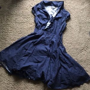 Blue and White bailey blue Polka Dot Dress